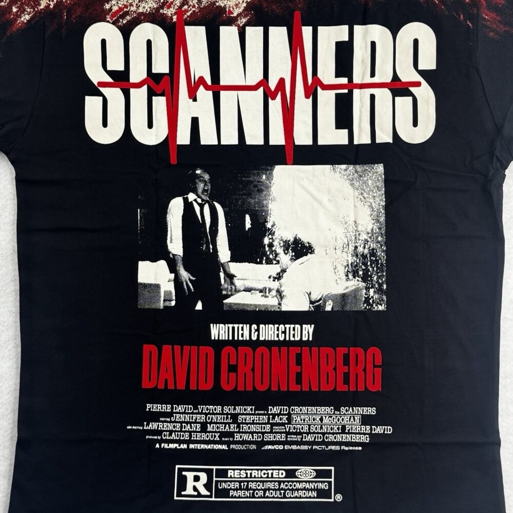 Rucking Fotten David Cronenberg Scanners AOP T-shirt Unisex L Licensed Limited - Picture 4 of 7